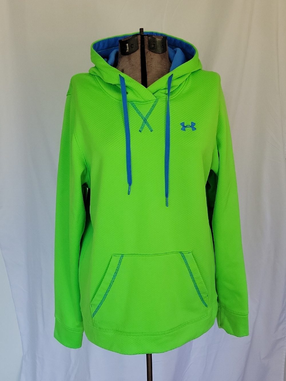 Under Armour Hoodie, Large, Green/Blue